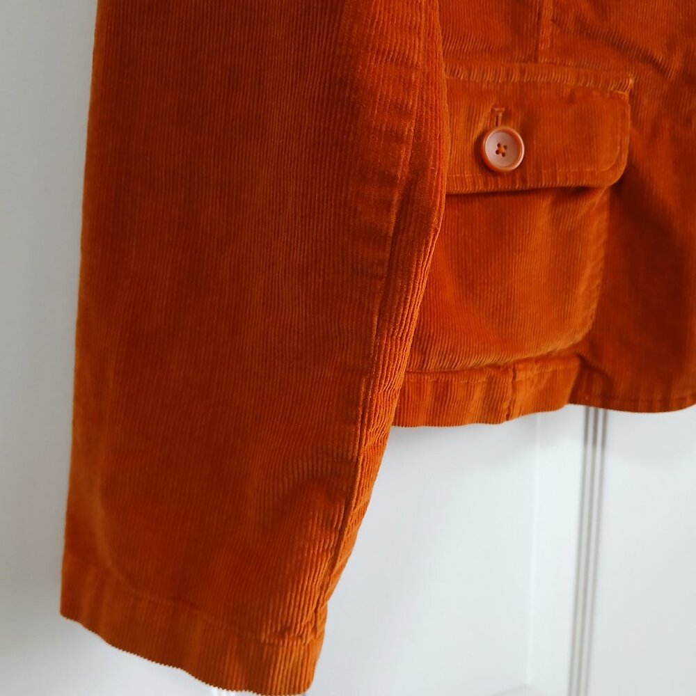 Tangerine Orange Corduroy Jacket by Talbots Size 12 - Picture 9 of 9